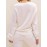 [Elegant Sweater] Valentine's Day Elegant Long Sleeve Crew Neck Sweater | Solid Color, Cute Flower Decorations, Women's Fashion - All Seasons