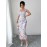 Women's Elegant Floral Print Off-Shoulder Sleeveless A-Line Maxi Dress with Adjustable Waist Tie - Lavender & Pastel Purple, Machine Washable Lightweight Formal & Semi-Formal Dress for Weddings, Parties, Vacations, Casual Attire