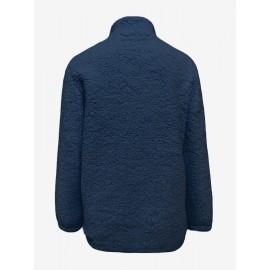 Women's Casual Fashion Pullover Zip Long Sleeve Top