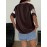 [Leopard Print T-Shirt] Trendy Leopard Print T-Shirt for Women - Brown & Black Animal Graphic Tee, Soft Everyday Casual Top for Parties, Outfits, All-Season Fashion | Comfortable Fit, Stylish Blouse, Breathable Material