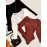 Set of 3 Autumn and Winter V-Neck Ribbed Zipper Stretch Comfortable Versatile Long-Sleeve Pullover Jumpsuit